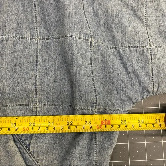 Free People Light Blue Quilted Bomber Jacket - Picture 8 of 10